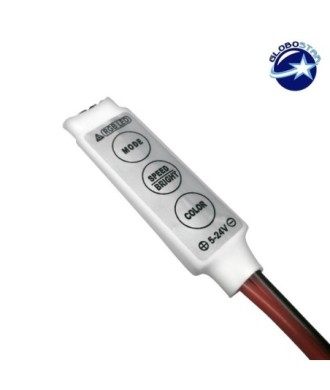 LED RGB Controller με Καλώδιο 5v (30w) - 12v (72w) - 24v (144w) DC GloboStar 77412